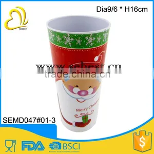 Christmas Party Wholesale Round High Drinking Tumble Melamine Red Mug thumbnail-1