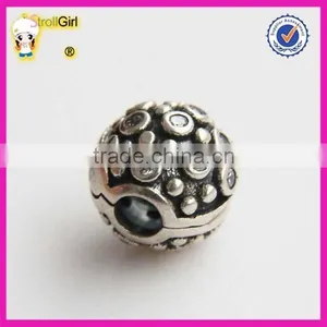 Lamp Work 925 Sterling Silver Clasp Beads Flower Charm Beads thumbnail-1