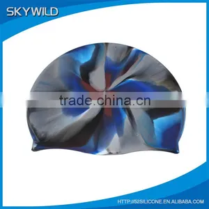 Customize Fashionable Adult Silicone Swim Cap thumbnail-2