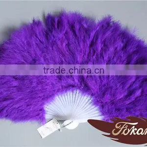 Wholesale Feather Fan Turkey Feather Fan For Party Dance Show thumbnail-1