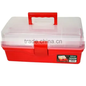 14.5 Inch Multifunction Colorful Three Layer Transparent Tool Case thumbnail-4
