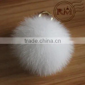 Factory Wholesale 14cm Fox Fur Pom Pom Ball for Cellphone thumbnail-6