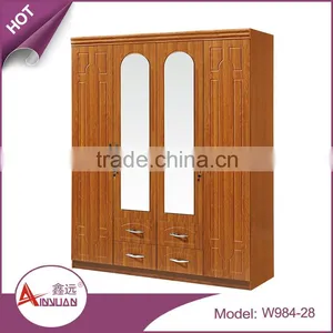 Foshan Modern Bedroom Almirah Wardrobe Cheap 4 Door Mdf Wood Almirah Designs in Bedroom thumbnail-4