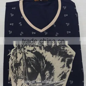 Fashion Design 100% Cotton V-neck Man Polo T-shirt, OEM Factory in ZhongShan GuangDong thumbnail-2