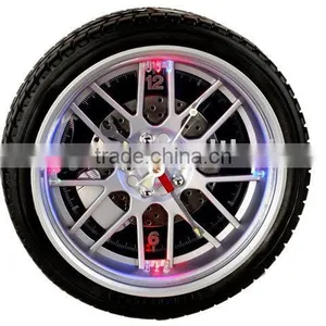 10'' Led Tire Wall Clock thumbnail-1