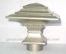 Modern Square Pewter Resin Finial for Metal Curtain Rod;Home Decoration Accessories; Manufacturer From China thumbnail-1