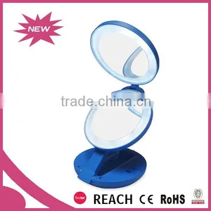 Double Side Traveling Makeup LED Lighted Folding Mirror thumbnail-2