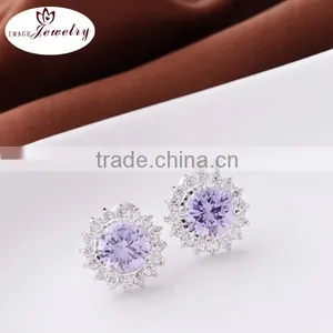 New Hotsale Jewelry Crystal Fashion Earring Silver Earring Designs thumbnail-2