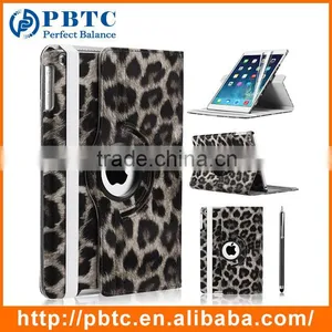 Fashion Style 360 Rotating Brown Leopard Print Tablet Leather Case thumbnail-3