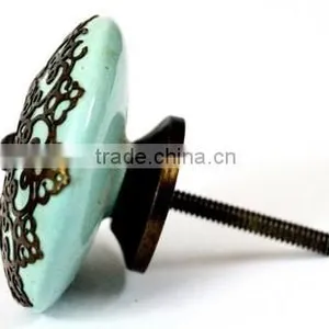 Ceramic Knobs/Cabinet Knobs/Drawer Knobs/Hand Painted Knobs/Baroque Knob/Filigree Knob thumbnail-2