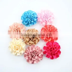 Carnation Handmade Ribbon Flower Brooches thumbnail-1