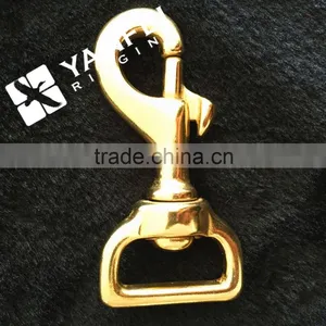 Solid Brass Swivel Eye Bolt Snap Hook thumbnail-1