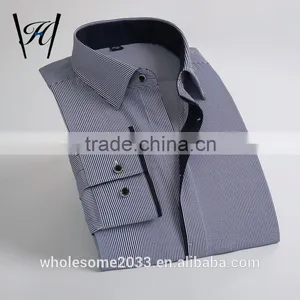 Black and White Striped Discount Button Mens Dress Shirts thumbnail-1