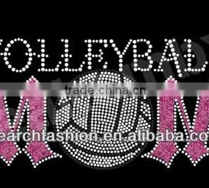 Glitter With Rhinestone Transfer Hotfix Motif Iron on T-shirts thumbnail-1