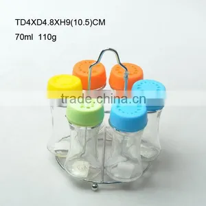 Glass Spice Shaker Jar With Colored Metal or Plastic Lid for Spice thumbnail-1