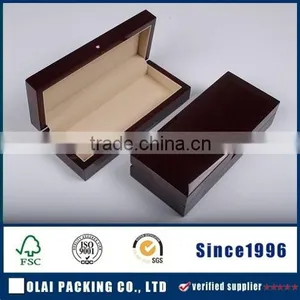 Luxury Red Wooden Pen Boxes Velvet Inside thumbnail-1