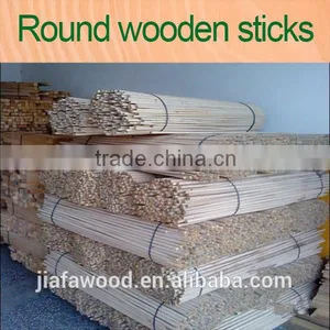Straight Round Thick Wooden Stick Broom and Mop Sticks thumbnail-3