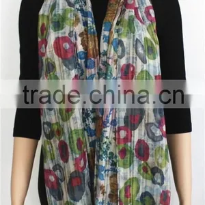 Double Face Printed Polyester Long Scarf thumbnail-2