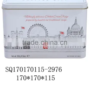 Square Metal Tin, Metal Tin Can for Biscuit Cookie With Modern Design thumbnail-1