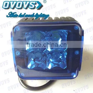 12w Auto Led Work Light Square Led Driving Light Red for Fire-fighting Vehicles, 4x4 Car Accessories thumbnail-6