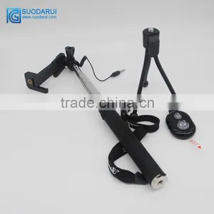 OEM 3in1 Wired Selfie Stick + Tripods+ Bluetooth Remote Shutter Wireless Monopod Selfie Stick for Apple Iphone & for Android thumbnail-2