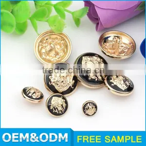 Custom Antique Metal Embossed Logo Jeans Button thumbnail-5