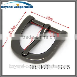 20.5mm Black Gunmetal Shiny Coating Finish Buckle thumbnail-1