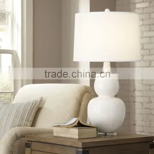 11.21-13 Bold Perfect Curve of White Glazed Finish Ceramic Table Lamp thumbnail-1