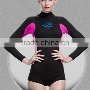 Women Swimsuit ,training Swimwear,Short Sleeves Bikini Wetsuit thumbnail-1