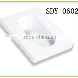 Hot Sale Ceramic wc Pan With Integrated S-trap Bathroom Squatting Pan Toilet thumbnail-1