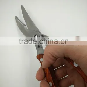 HCS004 LFGB Certificated 10" 3cr15 Stainless Steel Heavy Poultry Scissors Kitchen Shears thumbnail-4