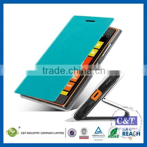 C&T Flip Pu Leather Card Holder Case Wallet Cover For Nokia Lumia 730 thumbnail-3