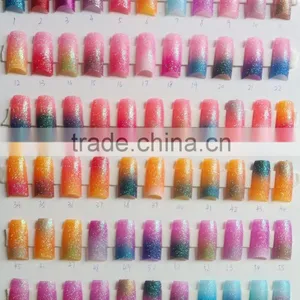 Kaho OEM/ODM Designed False Nail Salon Nails Glitter Powder Nails Tips thumbnail-1