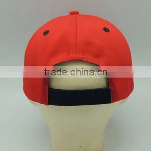 Wholesale Cheap Unisex Red Curved Embroidered 6-panel 100%cotton Custom Baseball Cap thumbnail-3