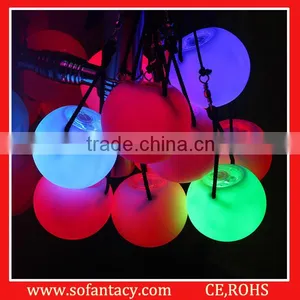 Cheapest Led Poi Ball,led Juggling Glow Poi Ball,RGB Color Changing LED Poi Ball, Flashing LED Poi Ball, Light Up Poi Balls thumbnail-1