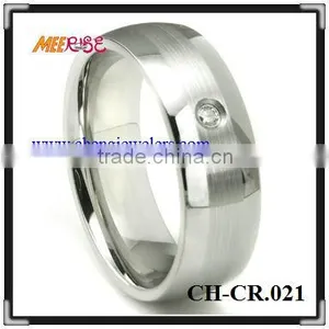 Comfort Fit and High Quality Engagement Cobalt Diamond Ring thumbnail-1