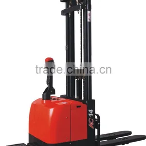 AC Driving System 3300mm 1400kg Full Free 2-Stage Electric Pallet Stacker CDD14-980 thumbnail-1