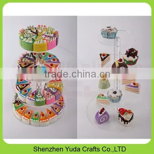 Fashion Table Top Colored Acrylic Wedding Cake Stand Acrylic Cake Stand for Sale thumbnail-1