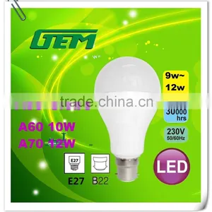 Factory Price E27/B22 A55/A60/A70 7W/9W/10W/12W LED Bulb,LED Lighting With Aluminum Material thumbnail-1