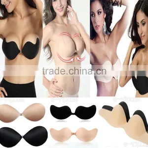 Sexy Adhesive Silicone Stick On Push Up Gel Strapless Invisible Bra Backless thumbnail-1