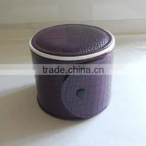 Bright Purple Leather Gift Watch Paper Box Wholesale thumbnail-1