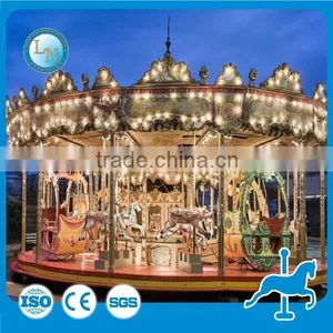 Europen Style! Lino Amusement Park Rides 72 Seats Luxury Merry go Round Carousel Rides for Sale thumbnail-4