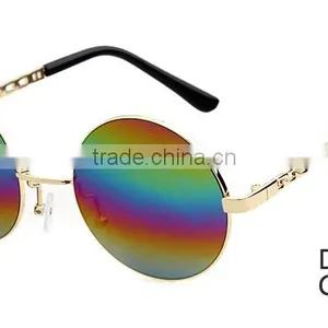 YWGX FDA CE UV400 Certification Restoring Ancient Ways Round Frame and Lens Sunglasses thumbnail-5