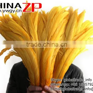Leading Supplier CHINAZP Bulk Sale Cheap DIY Colored Yellow Chicken Fully Dyed Roosters Feathers thumbnail-2
