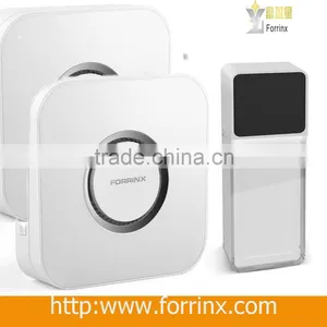 Forrinx Direct Supply 433MHZ Frequency AC 220v Wireless Doorbell With 52 Tune Songs to Select Water Proof Push Button thumbnail-1
