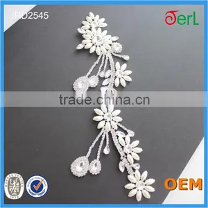 Hot Sale Unique Design Rhinestone Crystal Lace Trimming for Garment Decoration thumbnail-3