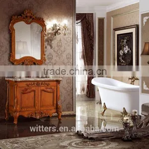 Antique Wooden Bathroom Corner Vanity WTS614 thumbnail-1