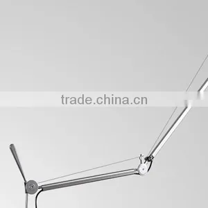 Modern Ceiling Foldable Stainless Fabric Shade Desk Lamp thumbnail-5