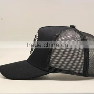 Custom 5 Panel Mesh Cotton Fabric Trucker Cap thumbnail-4