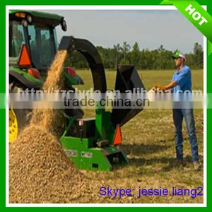 Hydraulic Feeding Tractor Industrial Wood Shredder Chipper thumbnail-1
